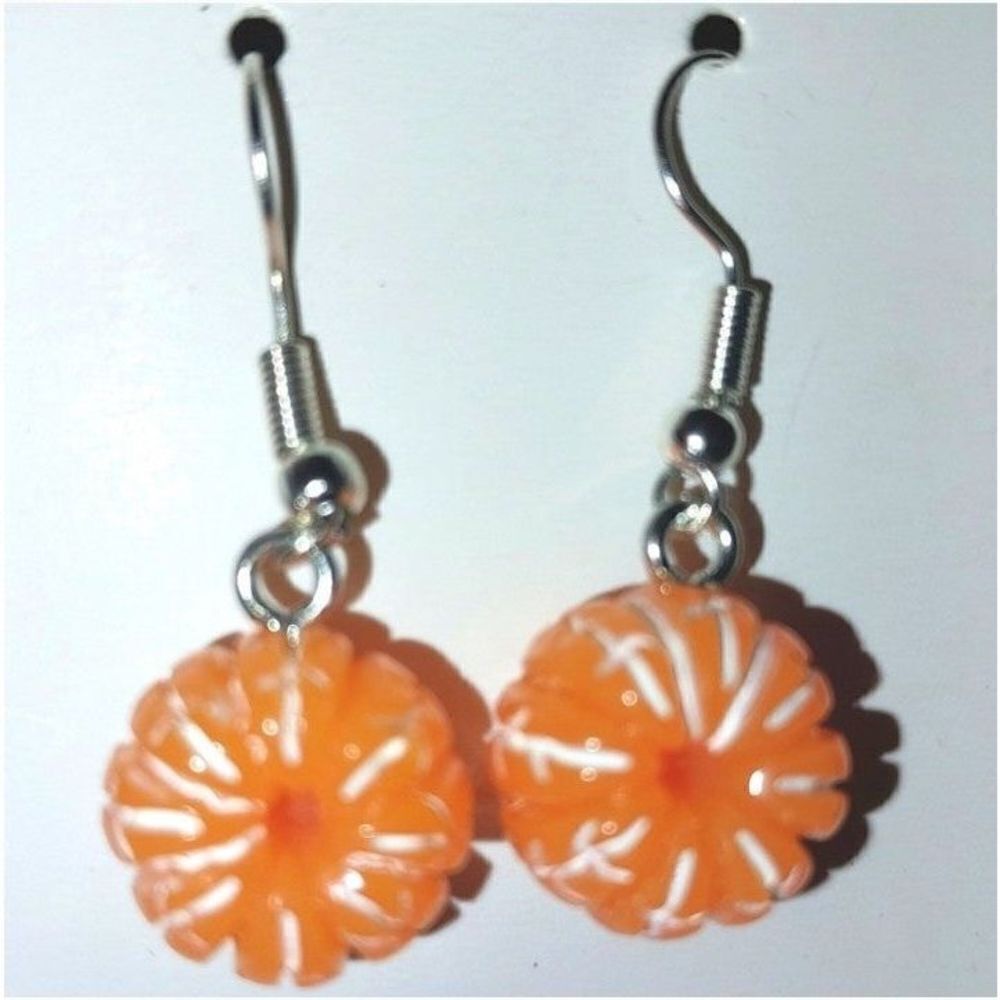 Super cute orange fruit earrings